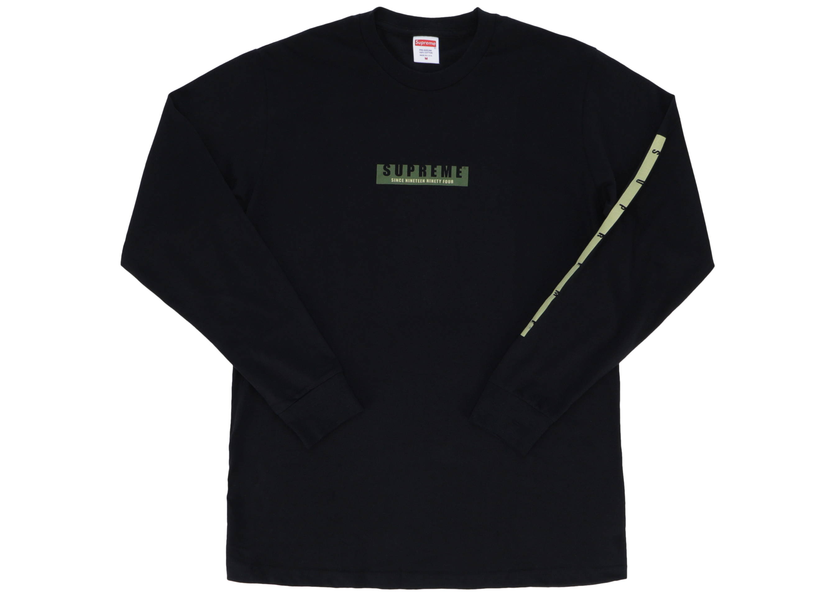 期間限定Supreme 1994 L/S Tee ブラック Tシャツ/カットソー(七分/長袖)