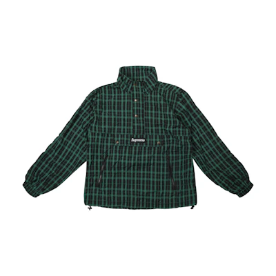 Supreme Nylon Plaid Pullover Green