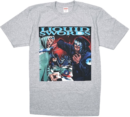 Supreme Liquid Swords Tee Heather Grey Buy Supreme Liquid Swords Tee Heather Grey