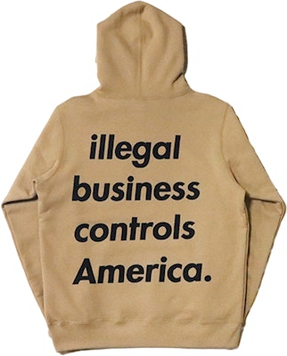 Supreme Illegal Business Hooded Sweatshirt Light Brown