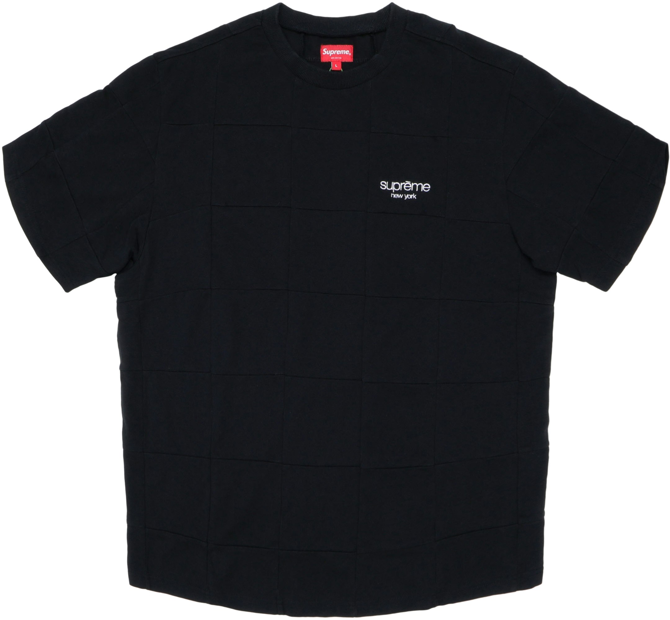 Supreme Patchwork Pique Tee Black Novelship