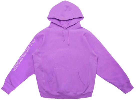 Supreme sleeve embroidery hooded top sweatshirt