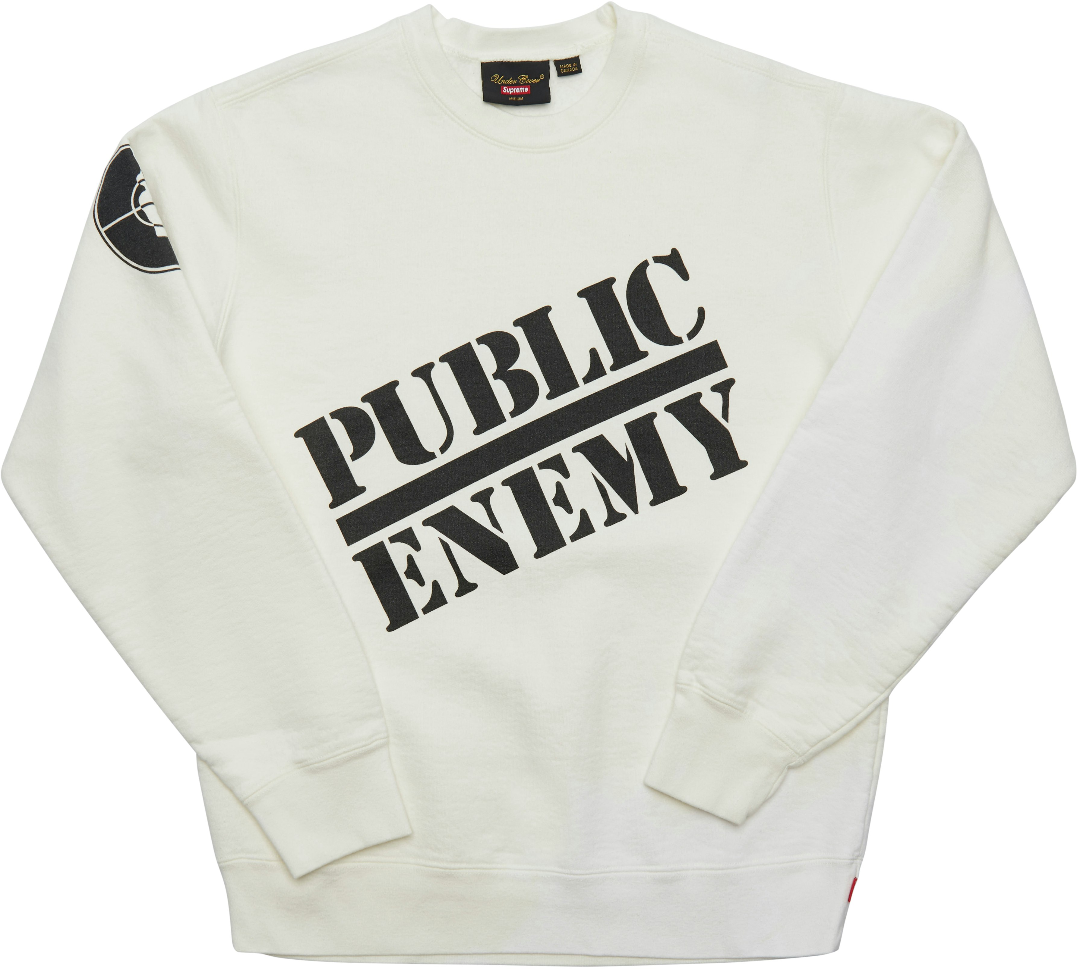Supreme UNDERCOVER/Public Enemy Crewneck Sweatshirt White - Novelship