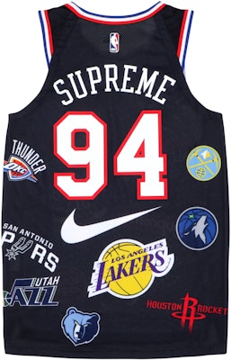 Supreme Supreme X Nike X NBA Jersey- Black