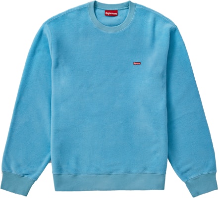 Supreme Polartec Small Box Crewneck Sweatshirt Light Blue - Novelship