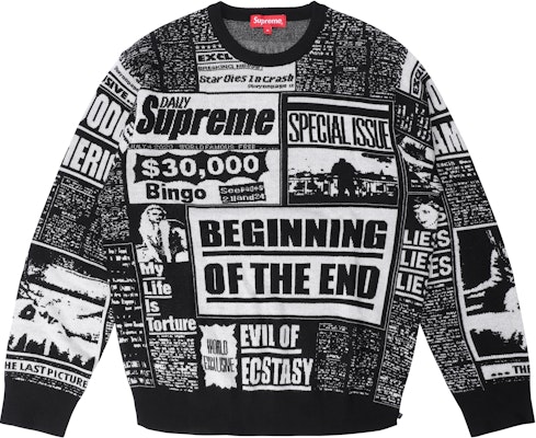 Newsprint sweater 2025