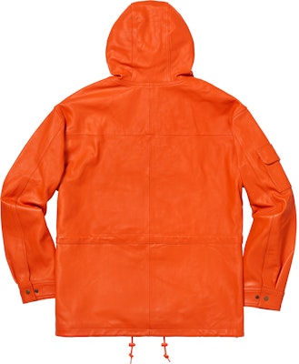 Supreme Leather Anorak Orange - Novelship