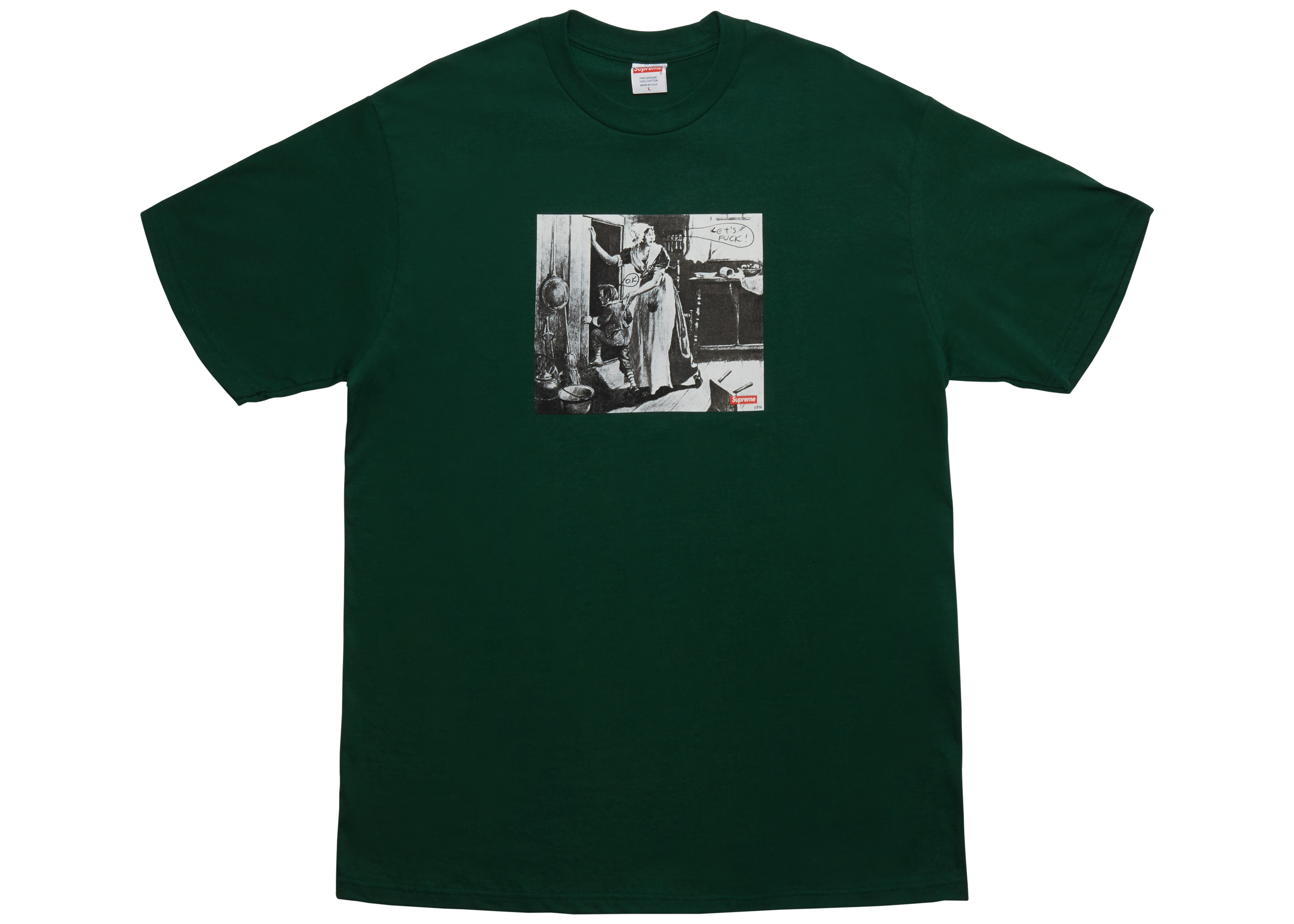 Supreme Mike Kelley Hiding From Indians Tee Dark Green
