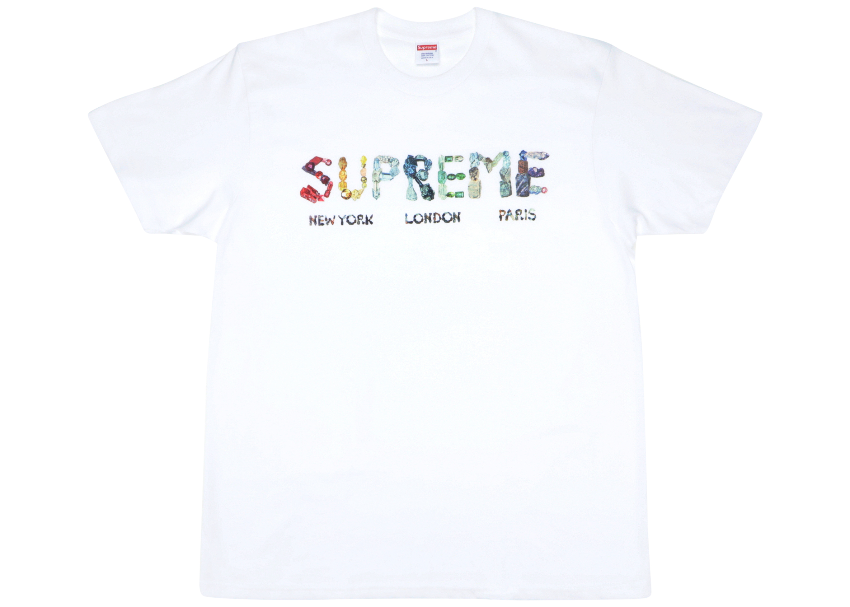 価値送料込 Supreme Rocks Tee white L Tシャツ/カットソー(半袖/袖なし)