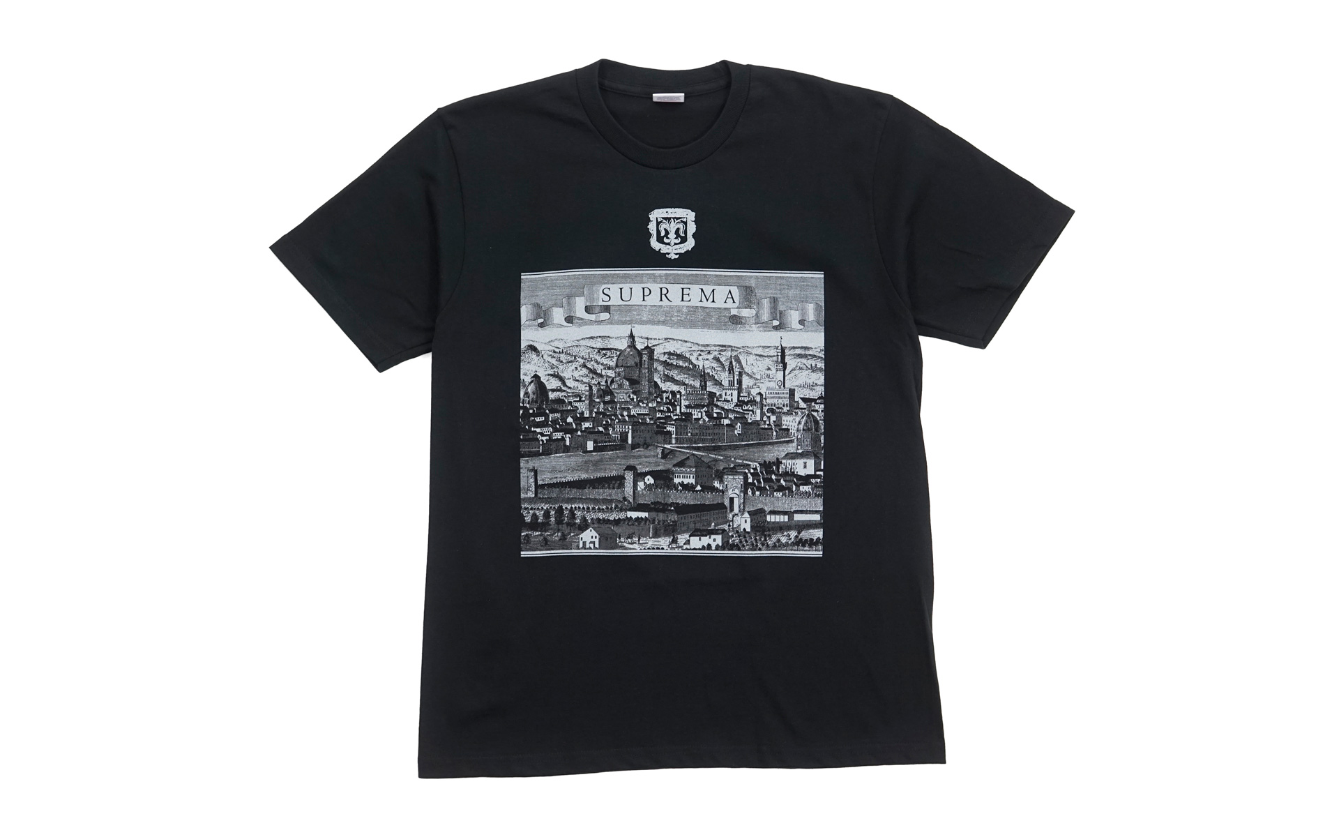 販売大阪シュプリーム Fiorenza Tシャツ M 黒 Tシャツ/カットソー(半袖/袖なし)