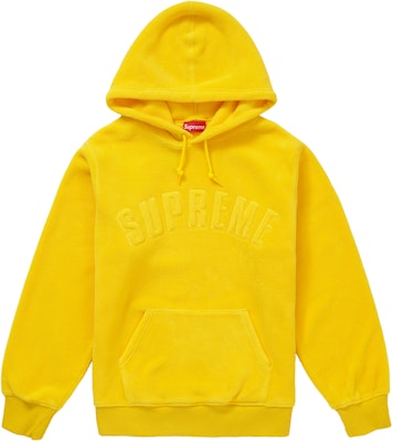 Supreme Polartec Hooded Sweatshirt Yellow - Novelship