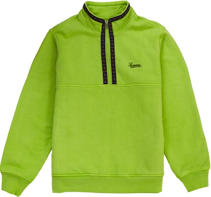 Supreme Overdyed Half Zip Sweatshirt Lime Novelship
