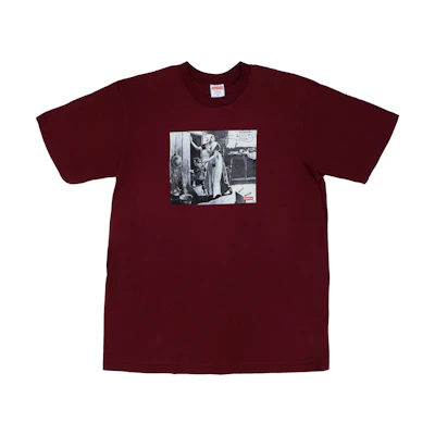 Supreme Mike Kelley Hiding From Indians Tee Burgundy