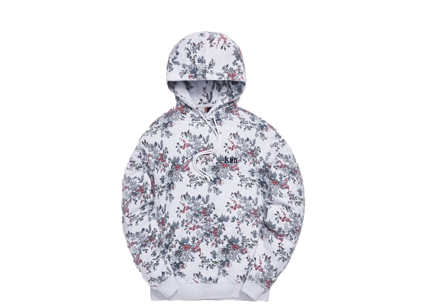 KITH Floral Williams III Hoodie Light Heather Grey - Novelship