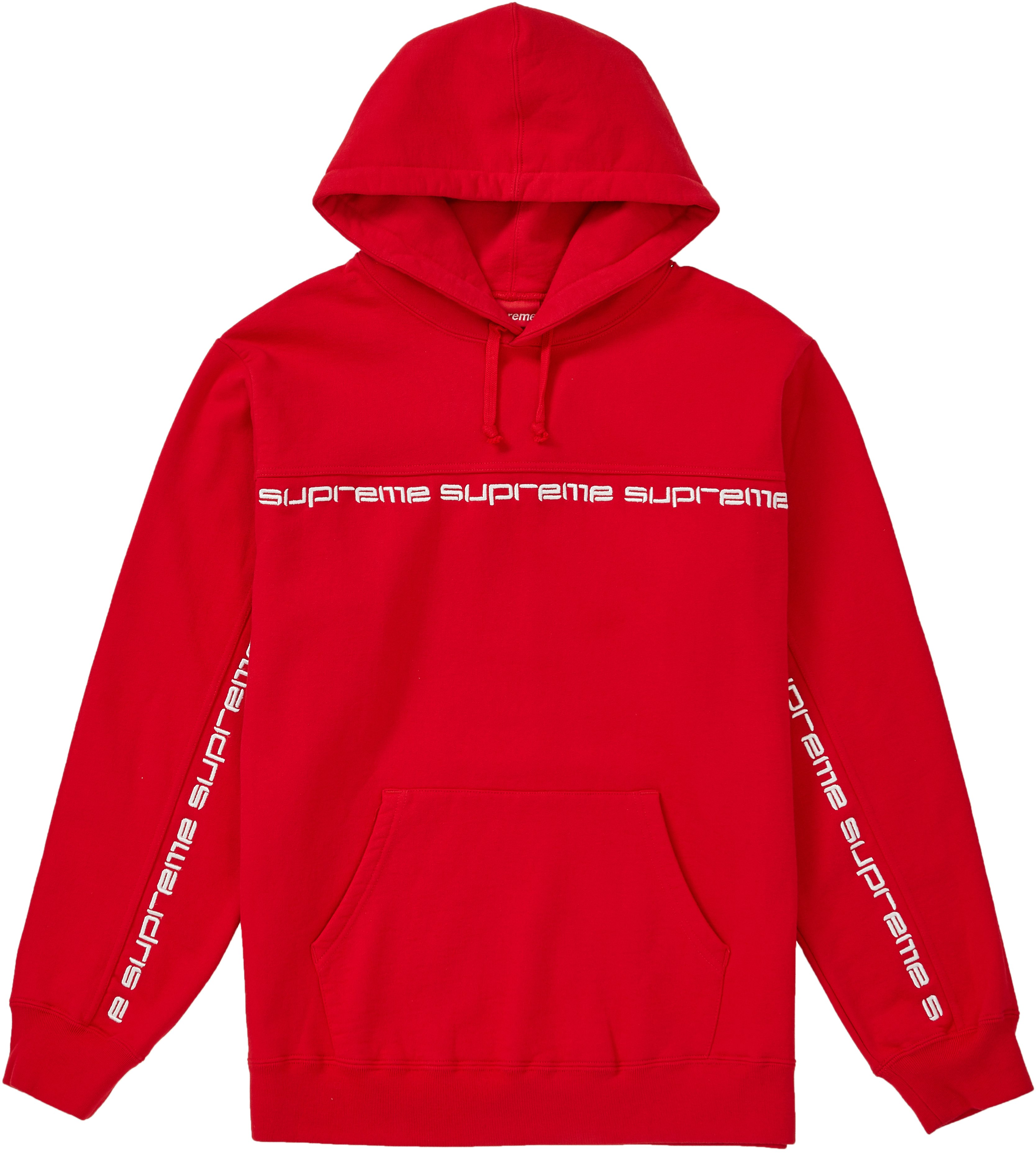 Supreme text stripe hooded outlet