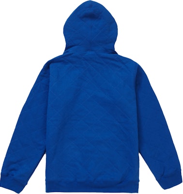 Supreme Quilted Hooded Sweatshirt Royal Novelship