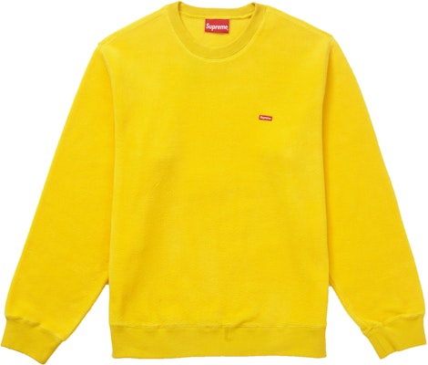Supreme Polartec Small Box Crewneck Sweatshirt Yellow - Novelship