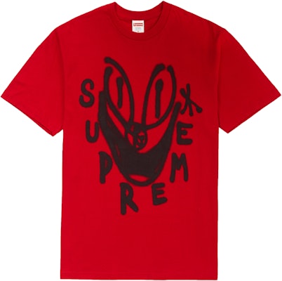 Supreme smile tee red sales