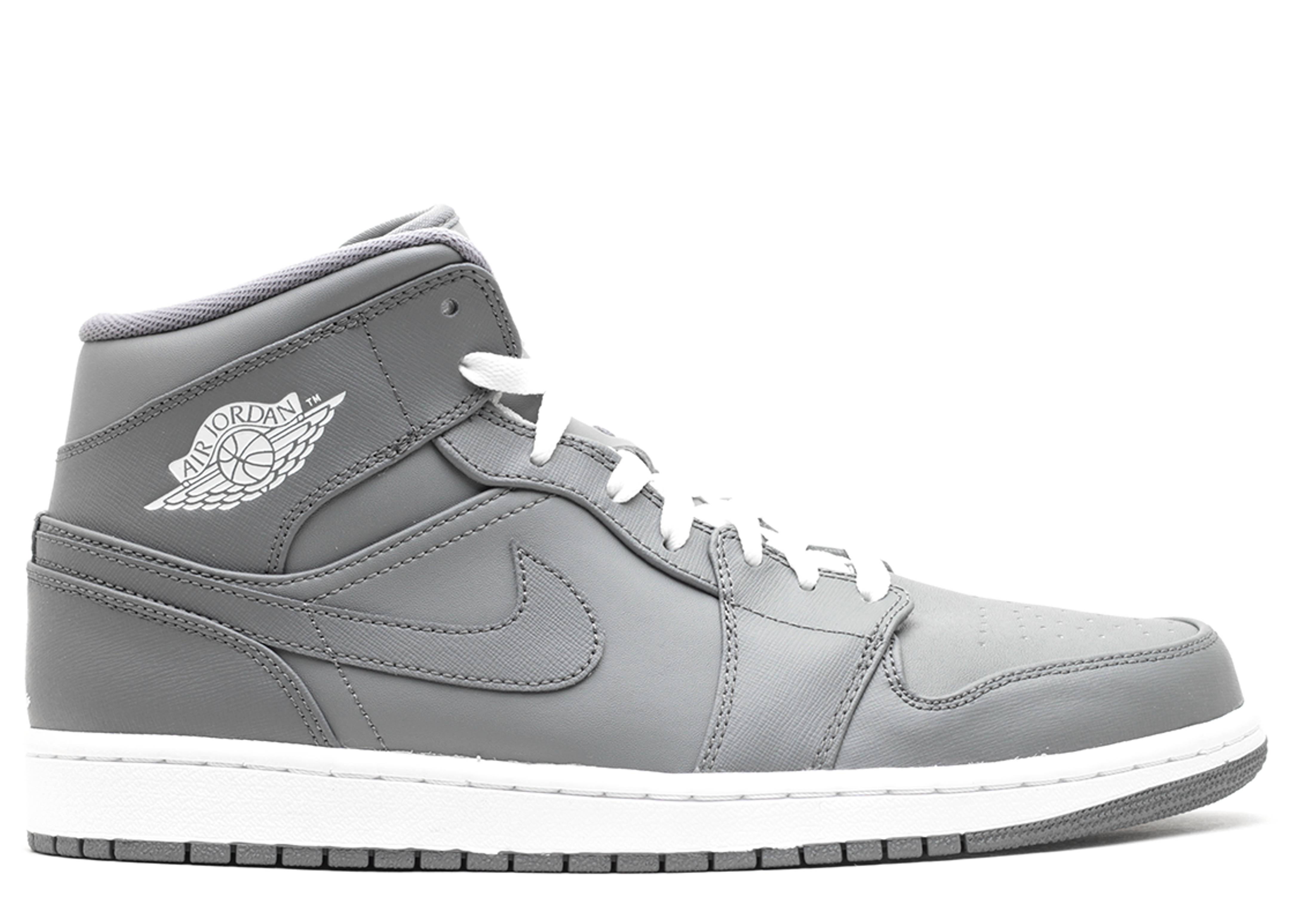 air jordan 1 grey mid
