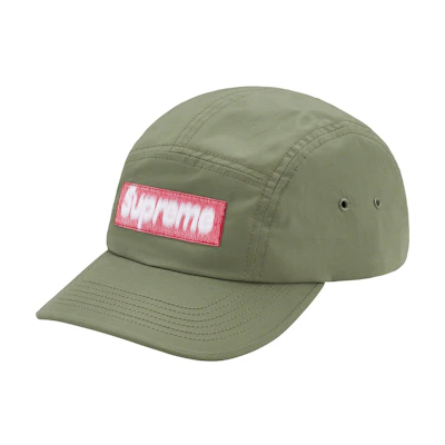 Supreme Reversed Label Camp Cap Olive