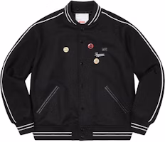 Jamie Reid/Supreme It's All Bollocks Varsity Jacket Black Jamie Reid/Supreme It's All Bollocks Varsity Jacket Black