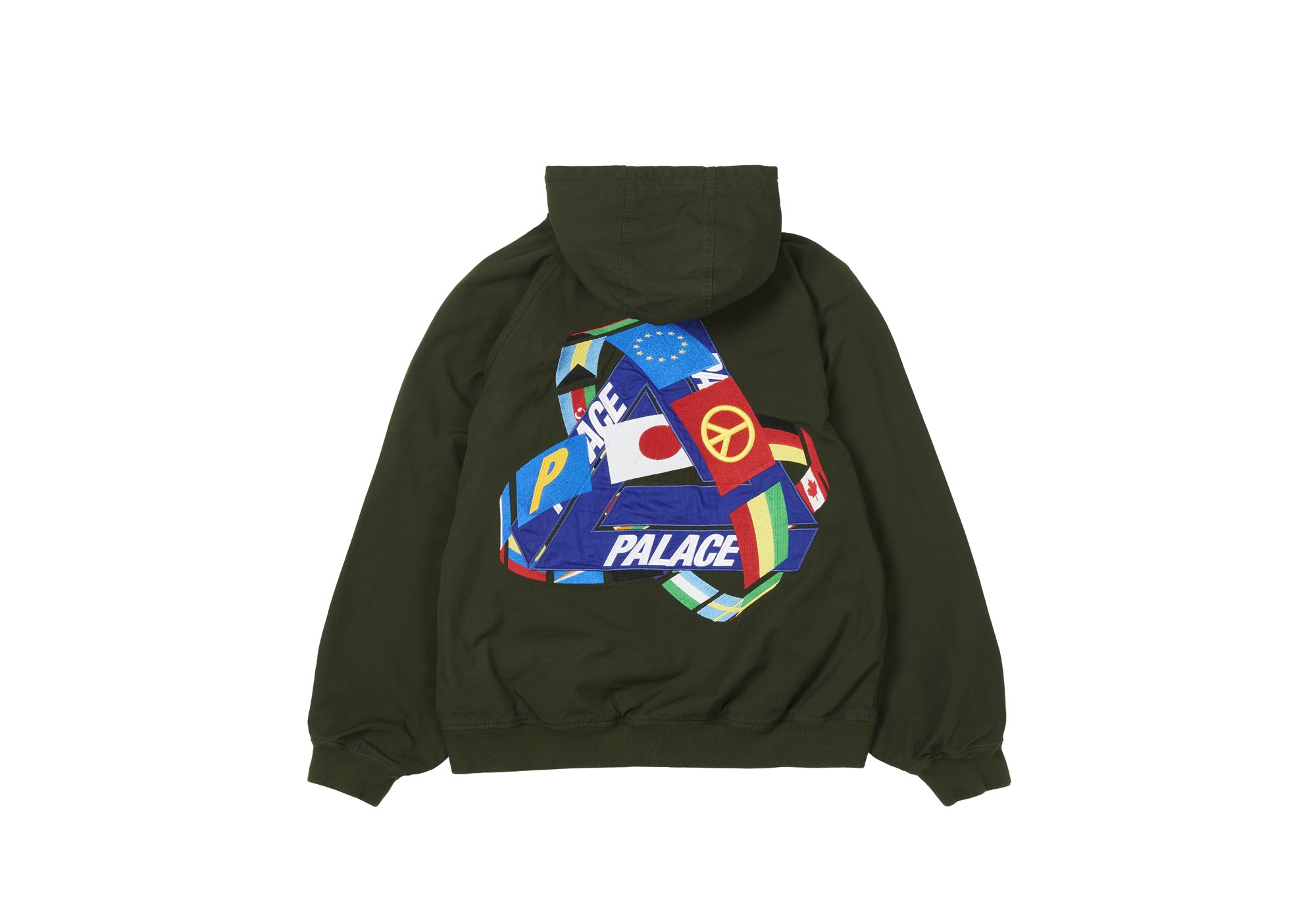 PALACE TRI-FLAG HOODED JACKET OLIVE