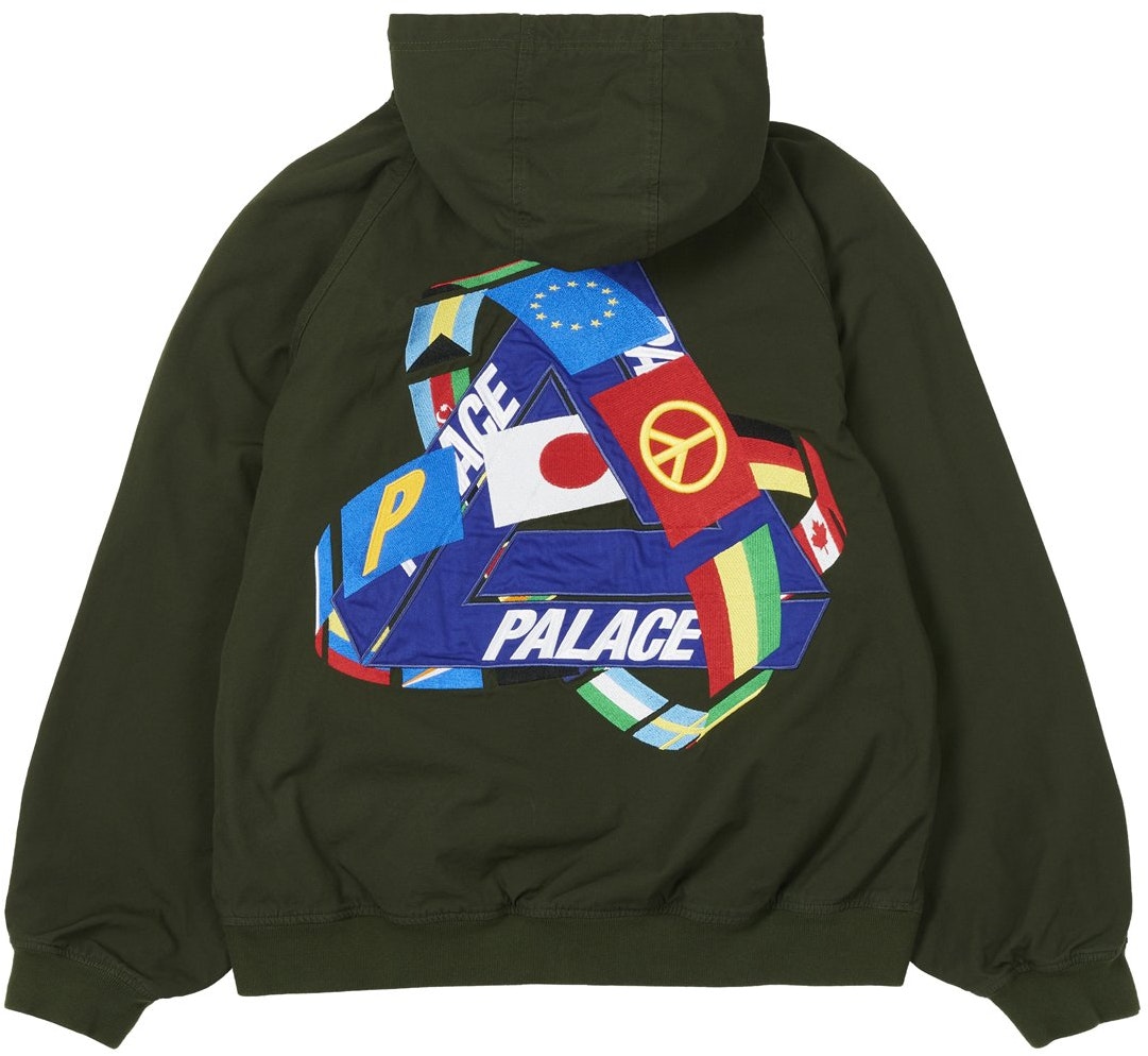 palace-tri-flag-hooded-jacket-olive