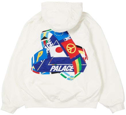 PALACE TRI-FLAG HOODED JACKET WHITE Buy PALACE TRI-FLAG HOODED JACKET WHITE