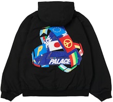 PALACE TRI-FLAG HOODED JACKET BLACK PALACE TRI-FLAG HOODED JACKET BLACK
