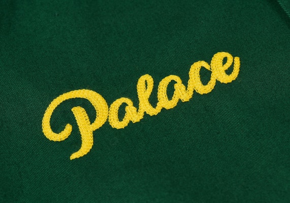 PALACE CHAIN STITCH BOMBER JACKET GREEN Shop PALACE CHAIN STITCH BOMBER JACKET GREEN