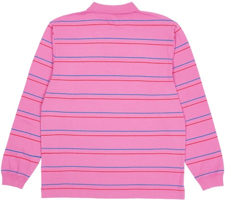PALACE UNDERLINE LONGSLEEVE POLO PINK Order PALACE UNDERLINE LONGSLEEVE POLO PINK