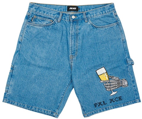 PALACE HIPPY SALUTE DENIM SHORTS STONE WASH Buy PALACE HIPPY SALUTE DENIM SHORTS STONE WASH