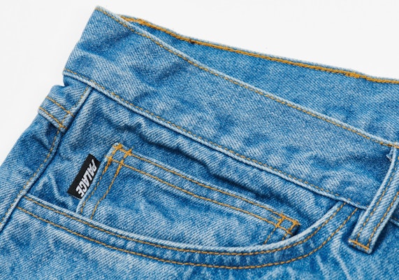 PALACE HIPPY SALUTE DENIM SHORTS STONE WASH Purchase PALACE HIPPY SALUTE DENIM SHORTS STONE WASH