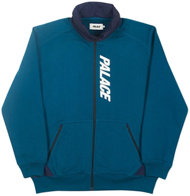 Palace Techno Zip Sweat Teal Buy Palace Techno Zip Sweat Teal