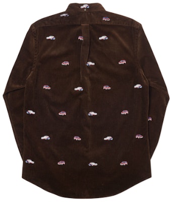 Palace Ralph Lauren Embroidered Cord GTI Shirt Mohican Brown