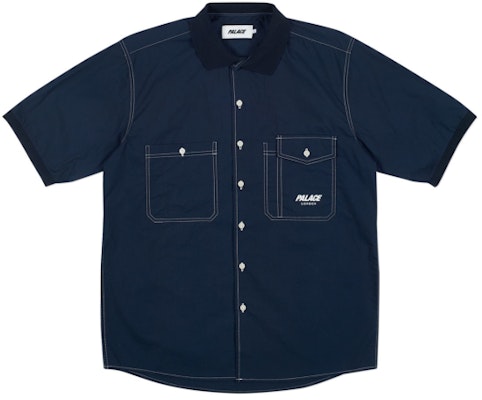 Palace P Collar Shirt Navy Buy Palace P Collar Shirt Navy