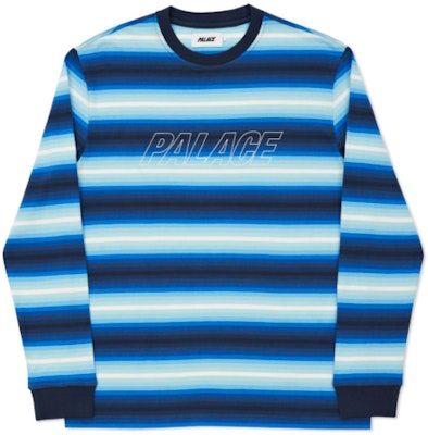 Palace Fader Stripe Top Blues Buy Palace Fader Stripe Top Blues