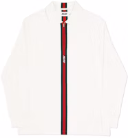 Palace Vertical Weave Zip Polo White Palace Vertical Weave Zip Polo White