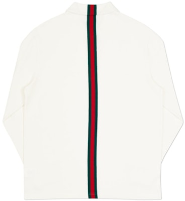 Palace Vertical Weave Zip Polo White Order Palace Vertical Weave Zip Polo White