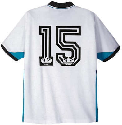 Palace adidas SSL Team Shirt White Bold Aqua Novelship