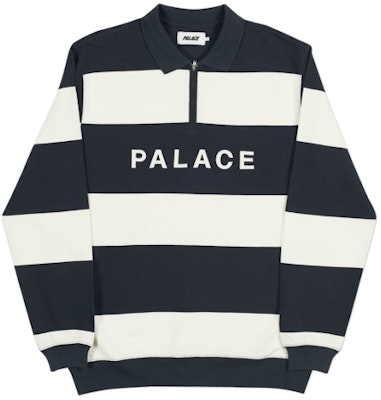 Palace J Stripe Crew Black/White Buy Palace J Stripe Crew Black/White
