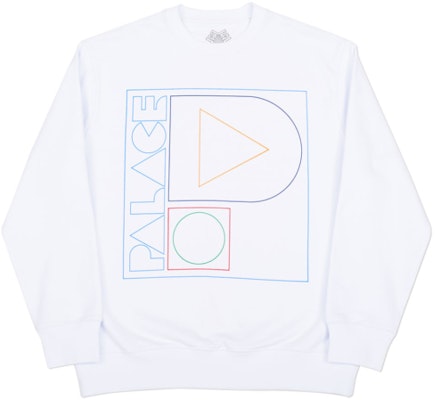 Palace Geo P Crew White Buy Palace Geo P Crew White