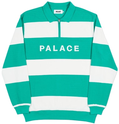 Palace J Stripe Crew Green/White Buy Palace J Stripe Crew Green/White