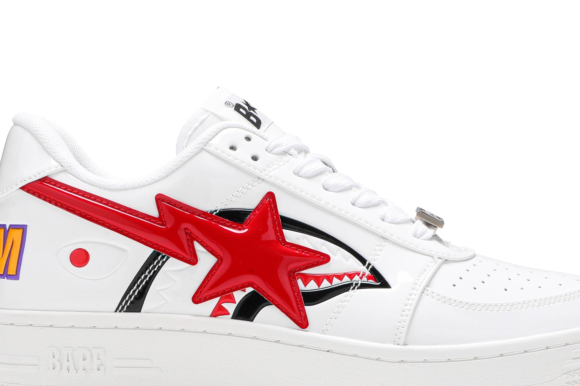 A Bathing Ape Bapesta Low 'White Shark Face' 1F30291002/1F70191004 ...