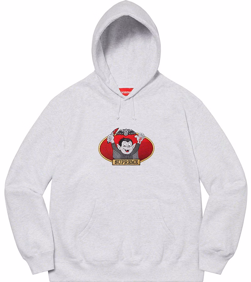 Supreme Vampire Boy Hooded Sweatshirt Ash Grey Novelship