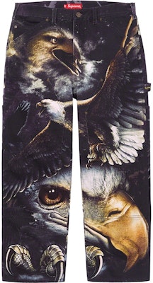 Supreme Eagle Double Knee Denim Painter Pant Black - Novelship