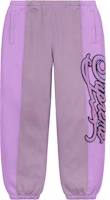 Supreme Paneled Script Sweatpant Dusty Purple