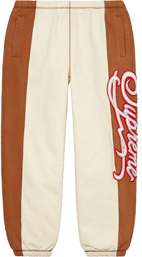 supreme-paneled-script-sweatpant-natural