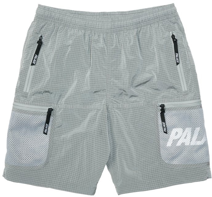 palace-mesh-pocket-shell-shorts-grey