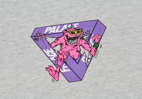 PALACE M-ZONE MUTANT RIPPER T-SHIRT GREY MARL Lookbook PALACE M-ZONE MUTANT RIPPER T-SHIRT GREY MARL